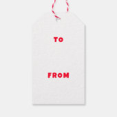 Modern Swirl HAPPY HOLIDAYS CUSTOM Pink TO FROM Geschenkanhänger (Rückseite)