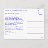 Modern Swirl Star of David HAPPY HANUKKAH CUSTOM Feiertagspostkarte (Rückseite)