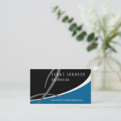 Modern Swoosh Monogram J Visitenkarte (Stehend Vorderseite)