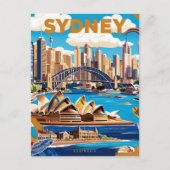 Modern Sydney Australien Reisen Vintag Postkarte (Vorderseite)