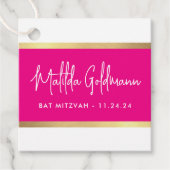 MODERN TAG ultra trendig modernes rosa Gold Geschenkanhänger (Vorderseite)