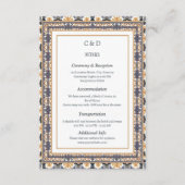 Modern Talavera Heritage Elegant Wedding Begleitkarte (Vorderseite)