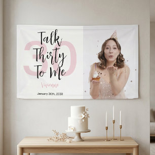 Modern Talk Thirty To Me Pink 30. Geburtstagsfeier Banner