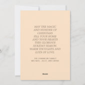 Modern Tan Frohe Weihnachten Foto (Rückseite)