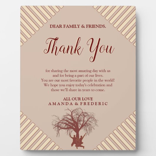 Modern Tan - Marsala Wine & Drehung Hues Fotoplatte (Vorderseite)