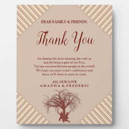 Modern Tan - Marsala Wine & Drehung Hues Fotoplatte