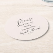 Modern tanze ich runder pappuntersetzer (Angewinkelt)