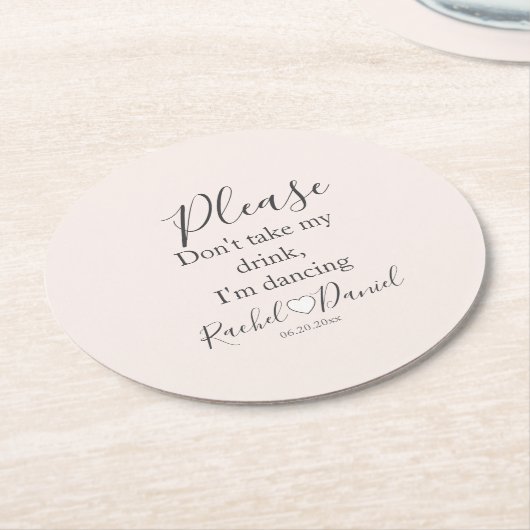 Modern tanze ich runder pappuntersetzer (Angewinkelt)