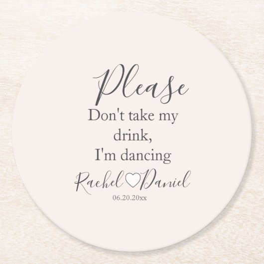 Modern tanze ich runder pappuntersetzer (Vorderseite)