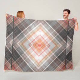 Modern Tartan Brawn Orange Tan Kariert Fleecedecke