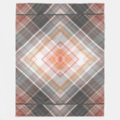 Modern Tartan Brawn Orange Tan Kariert Fleecedecke (Vorderseite)