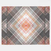 Modern Tartan Brawn Orange Tan Kariert Fleecedecke (Vorderseite (Horizontal))