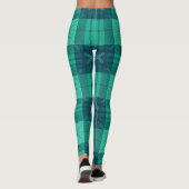 Modern Tartan Green Leggings (Rückseite)