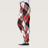 Modern Tartan Red, Black and White Leggings (Links)