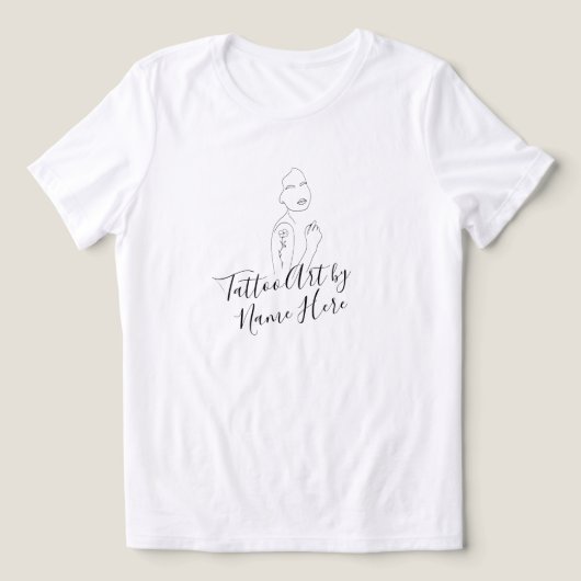 Modern Tattoo ART script Signature Tri-Blend Shirt (Design Vorderseite)