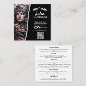 Modern tattoo Artist Business aftercare Quadratische Visitenkarte (Vorne/Hinten)