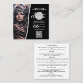 Modern tattoo Artist Business aftercare Quadratische Visitenkarte (Vorne/Hinten)