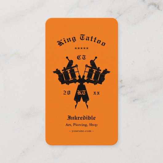 Modern Tattoo Artist Fossilienmuseum Monte Brè Visitenkarte (Vorderseite)