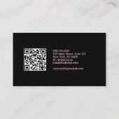 Modern Tattoo Artist Skull QR Code Visitenkarte (Rückseite)