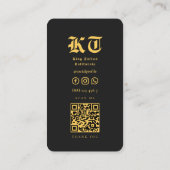 Modern Tattoo Artist Tattoo Studio Black Visitenkarte (Rückseite)