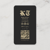 Modern Tattoo Artist Visitenkarte (Rückseite)