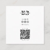 Modern Tattoo Shop Tattoo Artist Skull Dark Blue Quadratische Visitenkarte (Rückseite)