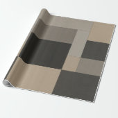 Modern Taupe & Charcoal Geometric Geschenkpapier (Ungerollt)