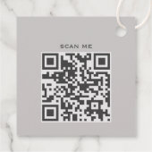 Modern Taupe Gray Monogram Branding Geschenkanhänger (Rückseite)