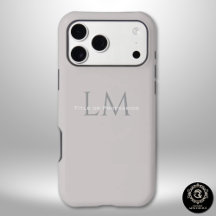 Modern Taupe Gray Monogram Branding Style