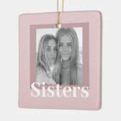 Modern Taupe & Pink | Sisters Gift Keramikornament (Links)