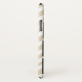 Modern Taupe White Herringbone 6 Foto und Monogram Case-Mate iPhone Hülle (Hinten/Rechts)