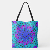 Modern Teal Black And Purple Wave Tasche (Rückseite)
