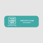 Modern Teal Custom Business Name Tag Namensschild (Vorderseite)