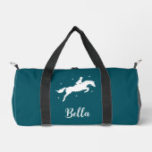 Modern Teal Horseriding Equestrian Duffle Bag (Vorderseite)