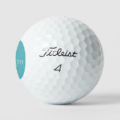 Modern Teal Monogram Personalized Elegant  Golfball (Logo)