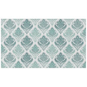 Modern Teal Nordic Damask Tischdecke (Vorderseite (Horizontal))