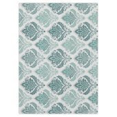 Modern Teal Nordic Damask Tischdecke (Vorderseite)