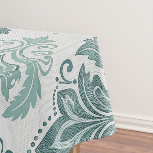 Modern Teal Nordic Damask Tischdecke (Beispiel)