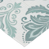 Modern Teal Nordic Damask Tischdecke (Schrägansicht)