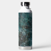Modern Teal Ocean Waves Aerial Personalized Trinkflasche (links)