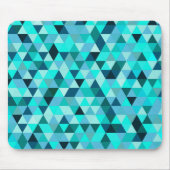Modern Teal Turquoise Geometric Triangles Pattern Mousepad (Vorne)