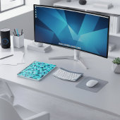 Modern Teal Turquoise Geometric Triangles Pattern Notizblock