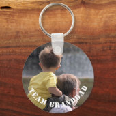Modern Team Granddad Custom Foto Schlüsselanhänger (Vorderseite)