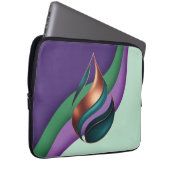 Modern Teardrop Wave Purple Green Copper Laptopschutzhülle (Vorne Rechts)