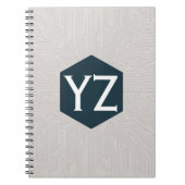 Modern Tech Grid Beige Notizblock (Vorderseite)