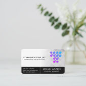Modern Tech Logo | Communications Start Up Visitenkarte (Stehend Vorderseite)