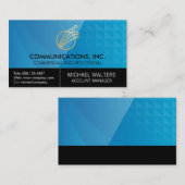 Modern-Tech-Logo | Geometrischer Hintergrund Visitenkarte (Vorne/Hinten)