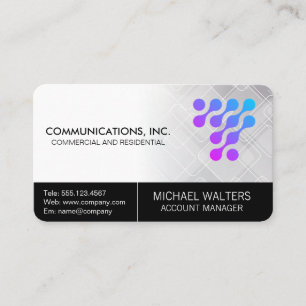 Modern Tech Logo   Kommunikations-Start Up Visitenkarte