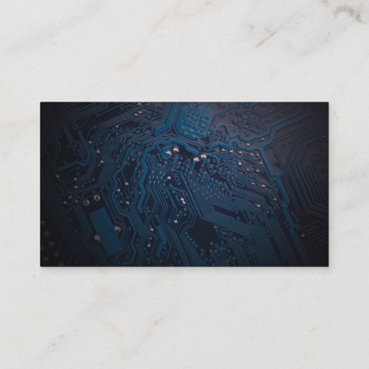 Modern Tech Logo Microchip Visitenkarte (Rückseite)