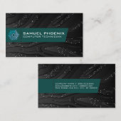 Modern-Tech-Logo | Technologie-Hintergrund Visitenkarte (Vorne/Hinten)